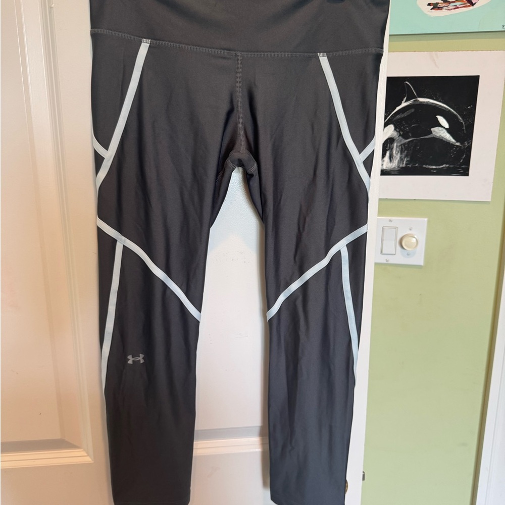 Under Armour Gray Leggings with White Accents